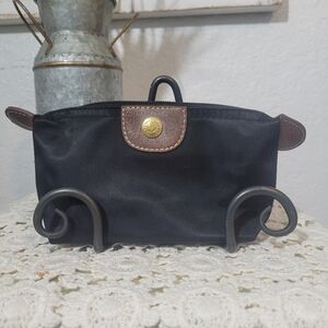 NEW Longchamp Le Pliage Black Mini Coin Makeup Bag